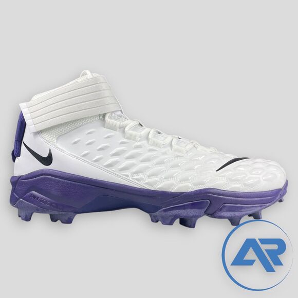 Nike Savage Pro 2 Shark Football Cleats White Purple Men’s Size 15 BV5448-103 main image 5